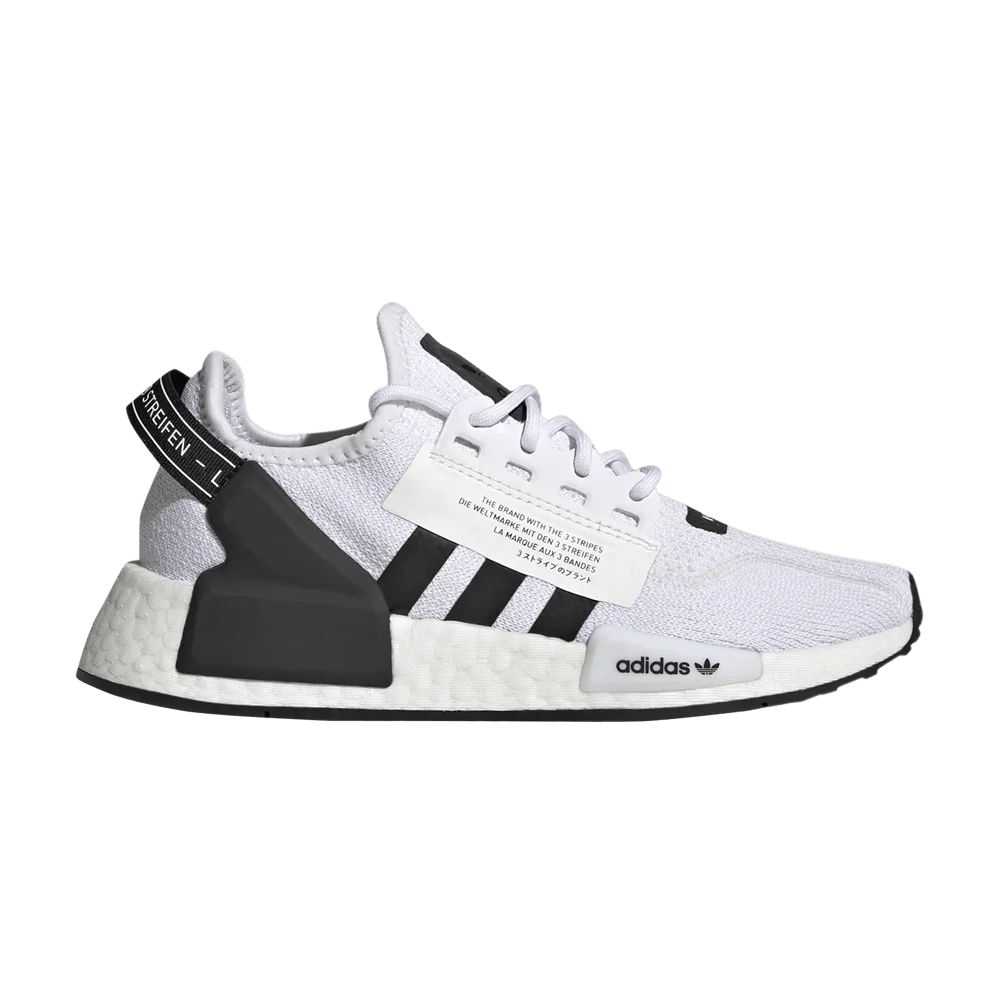 Кроссовки Adidas NMD_R1 V2 J 'White Black'