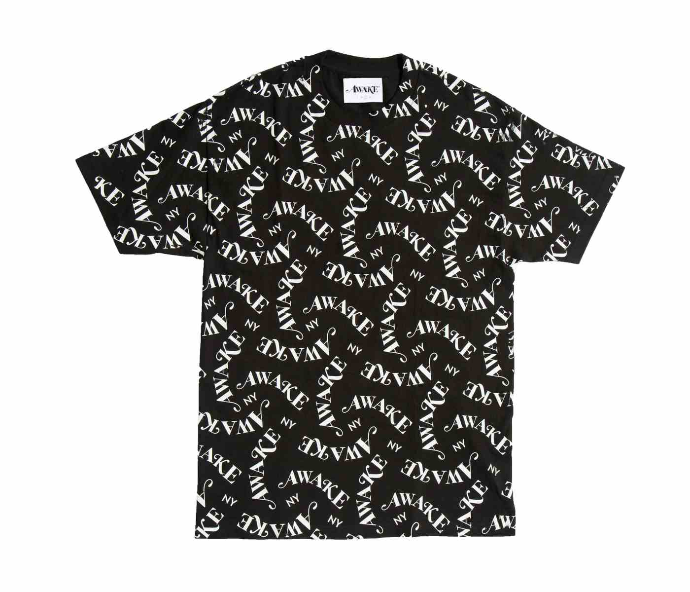 Футболка Awake All Over Logo Print Tee Black