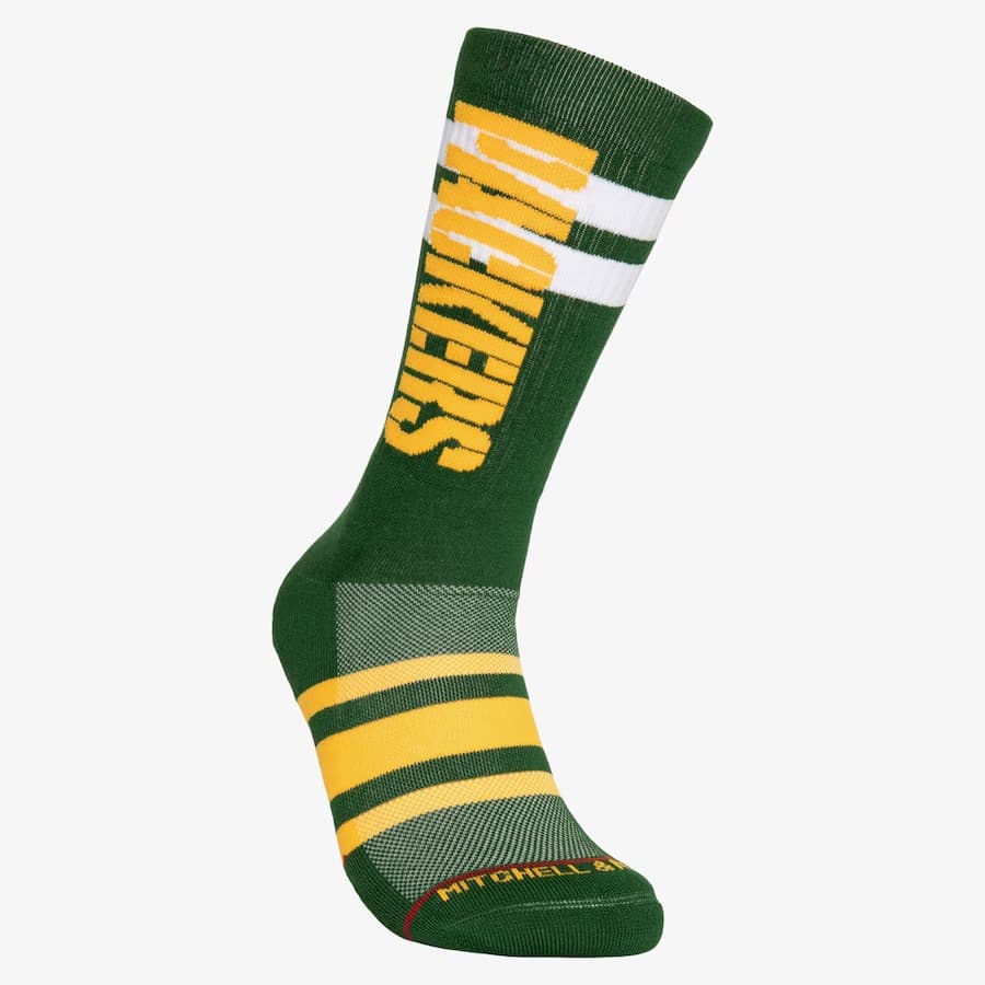 Спортивные носки Mitchell & Ness Green Bay Packers Lateral Crew Socks