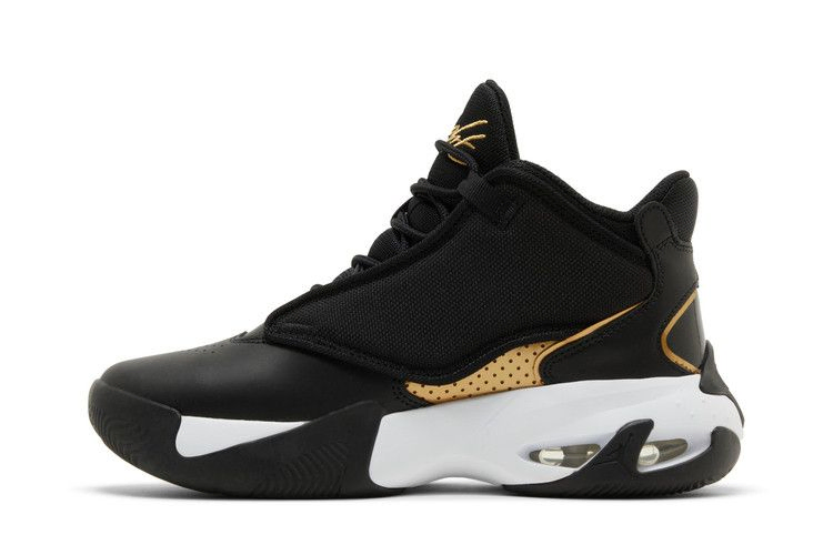 Кроссовки Air Jordan Max Aura 4 GS 'Black Metallic Gold'