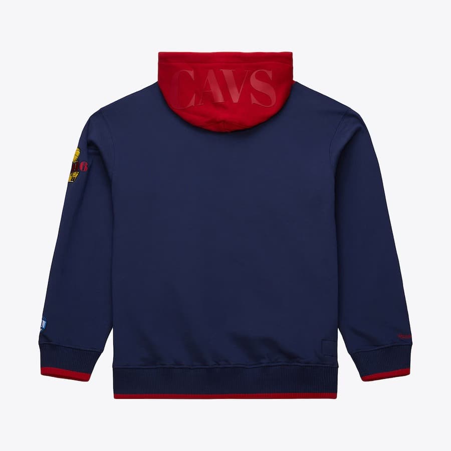 Худи Mitchell & Ness Navy Cleveland Cavaliers Team OG 3.0 Vintage Fleece Pullover Hoodie
