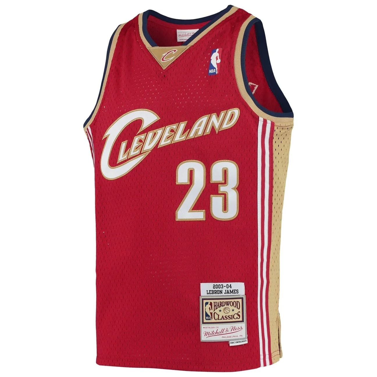 2003-04-Cleveland-Cavaliers-LeBron-James-23-Youth-Swingman-Hardwood-Classics-Red-Jersey-2