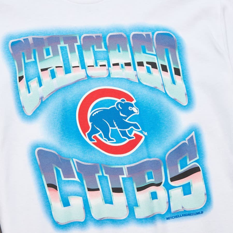 Футболка Mitchell & Ness White Chicago Cubs Stateside Pastel T-Shirt