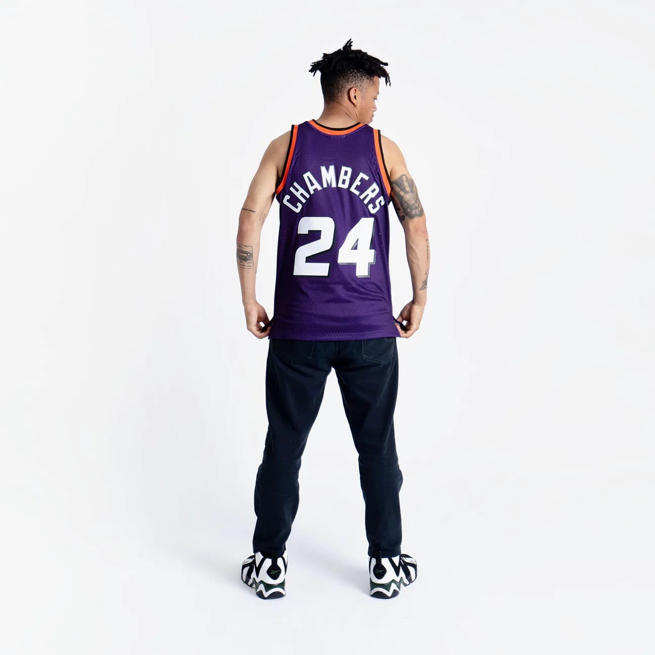 Баскетбольная джерси 1992-93 Phoenix Suns Tom Chambers #24 Swingman Hardwood Classics Purple Jersey