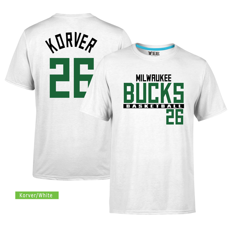 Футболка Milwaukee Bucks 26 Kyle Korver. Tee by Slamdunk
