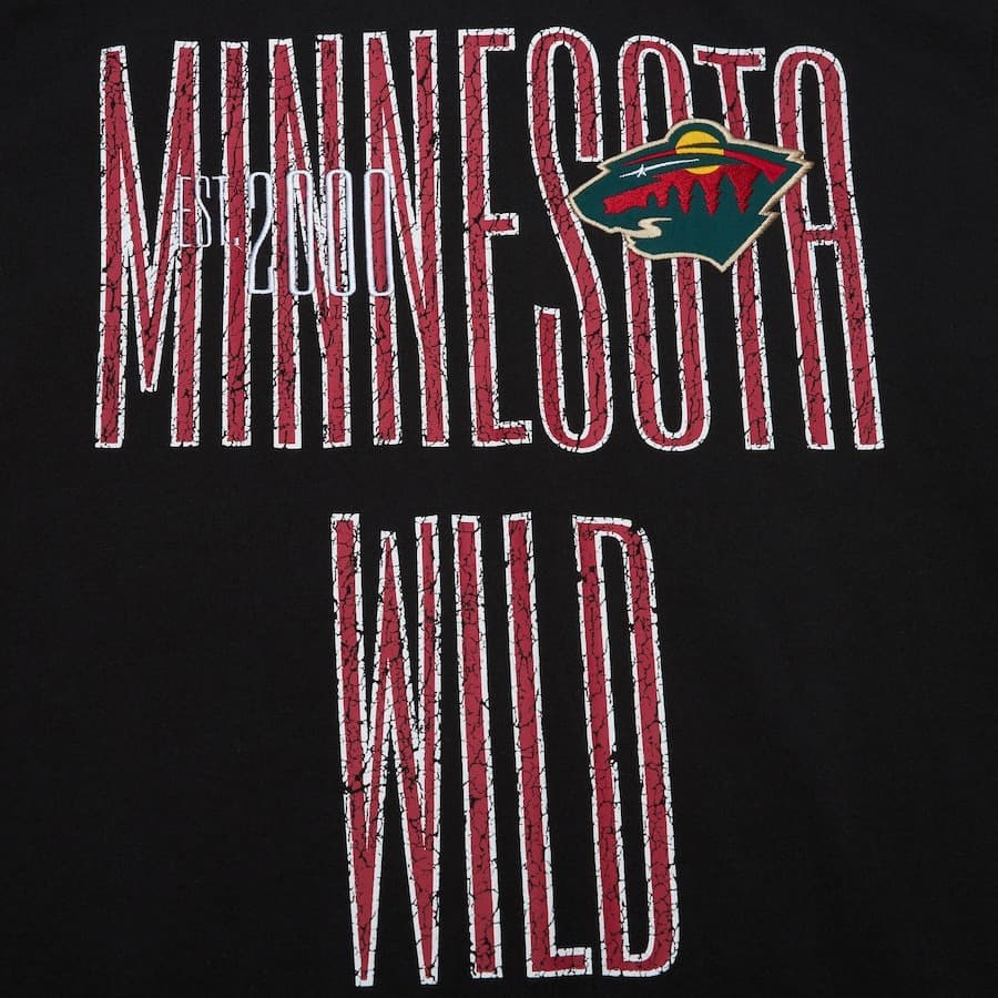 Футболка Mitchell & Ness Black Minnesota Wild Team OG Premium T-Shirt