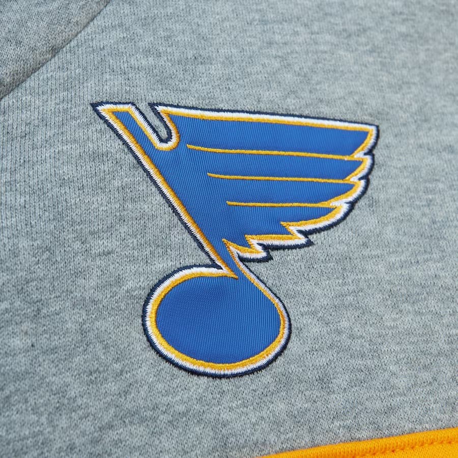 Худи Mitchell & Ness Blue Gray St. Louis Blues Head Coach Pullover Hoodie