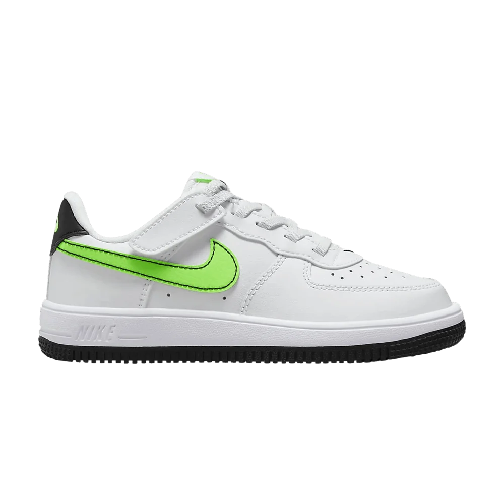 Krossovki-Nike-Force-1-Low-EasyOn-PS-White-Green-Strike