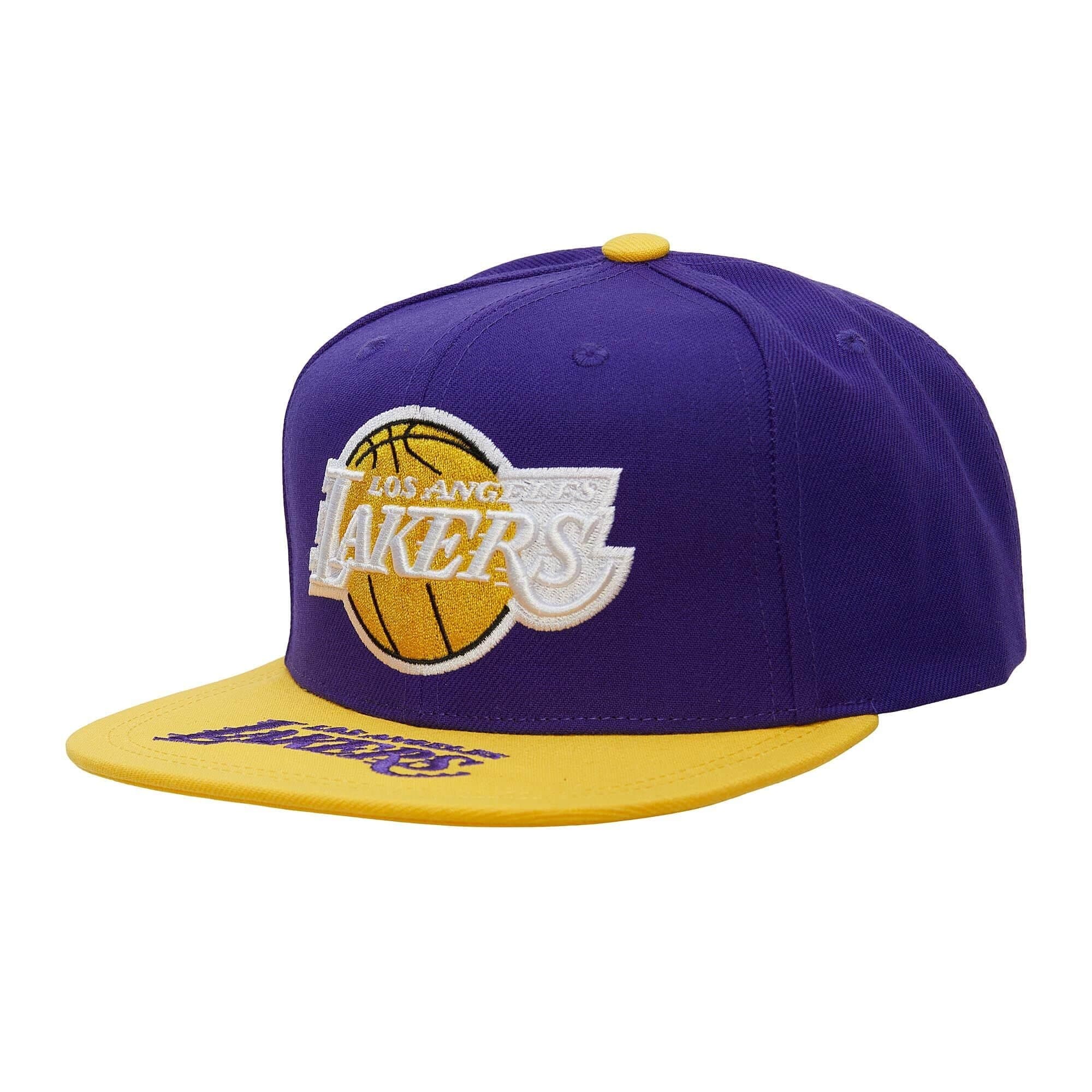 Бейсболка Mitchell & Ness Logo Bill Snapback Los Angeles Lakers Hat