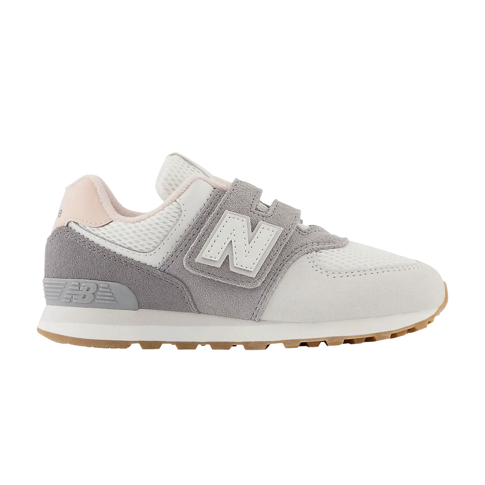 Кроссовки New Balance 574 Hook & Loop Little Kid Wide 'Grey Matter Rose Sand'