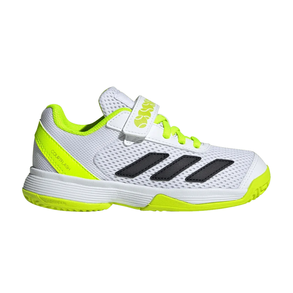 Кроссовки adidas CourtFlash Hook & Loop C 'White Black Lucid Lemon'