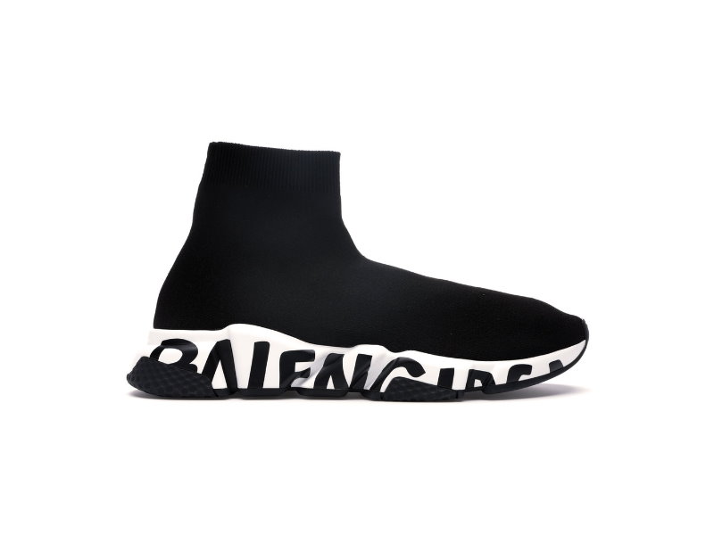 Кроссовки Balenciaga Speed Trainer Graffiti – Black White