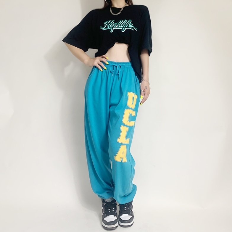 Спортивные брюки 2021 UCLA Hip-hop Style Sweatpants White/Blue