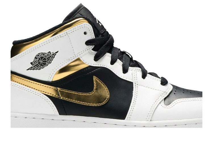 Кроссовки Air Jordan 1 Mid GS 'White Gold'