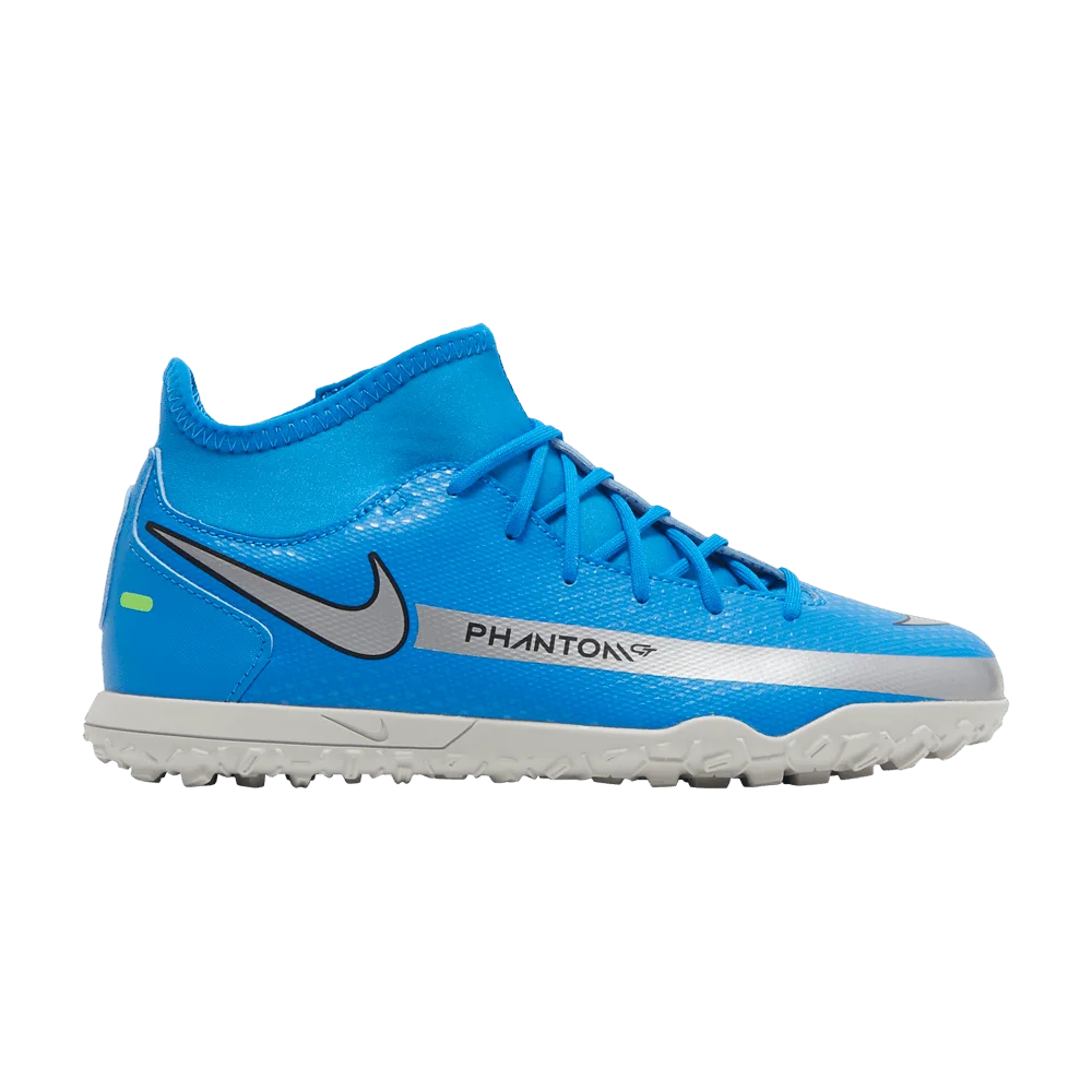 Кроссовки Nike Phantom GT Club DF TF GS 'Photo Blue Metallic Silver'