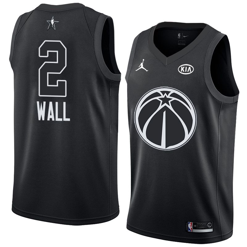 Баскетбольная джерси 2018 All-Star Wizards John Wall #2 Black Swingman Jersey