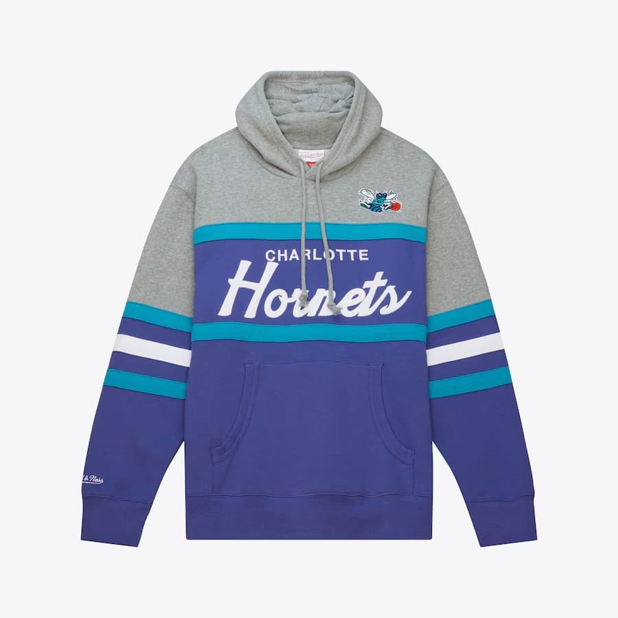 Худи Mitchell & Ness Purple Charlotte Hornets Head Coach Pullover Hoodie