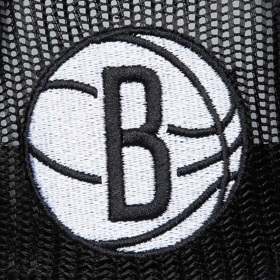 Mitchell-Ness-Black-Brooklyn-Nets-Satin-Trucker-Snapback-Hat-2