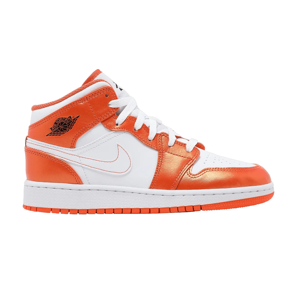 Krossovki-Air-Jordan-1-Mid-SE-GS-Electro-Orange