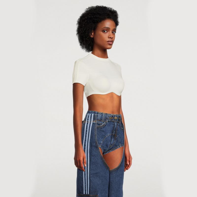 Спортивный топ adidas Ivy Park Crop Top Off White