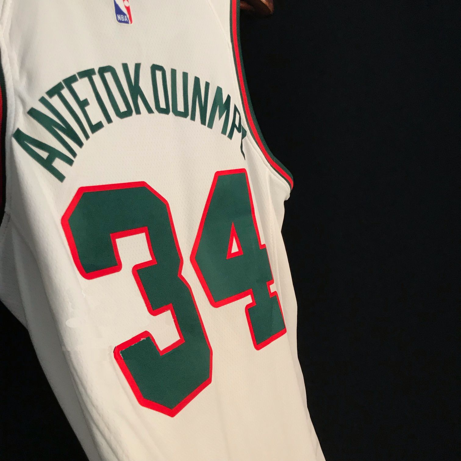 Баскетбольная джерси 2017-18 Giannis Antetokounmpo Bucks #34 Classic White