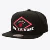 Mitchell-Ness-Black-Miami-Heat-Diamonds-Up-Snapback-Hat-100x100