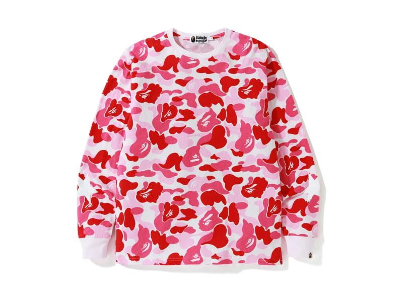 Футболка BAPE ABC Camo L/S Tee Pink