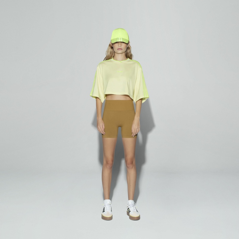 Футболка adidas Ivy Park 3-Stripes Crop Tee Yellow Tint