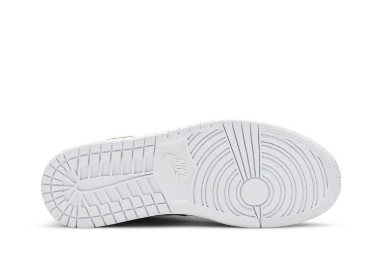 Кроссовки Wmns Air Jordan 1 Retro Low 'White Metallic Gold'