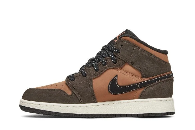 Кроссовки Air Jordan 1 Mid SE GS 'Earth Tone'