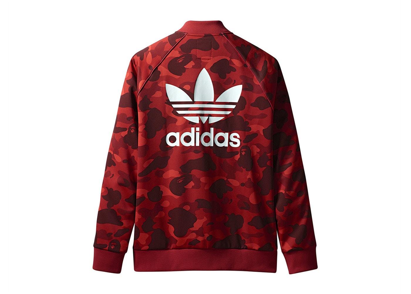 Олимпийка BAPE x adidas adicolor Track Top Raw Red
