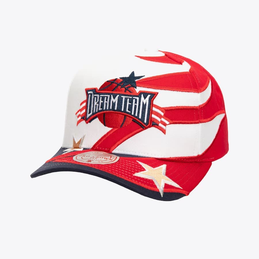 Бейсболка Mitchell & Ness White Team USA Just Don Dream Team Pro Crown Snapback Hat