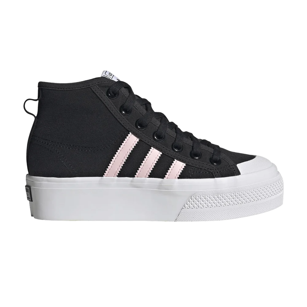 Кроссовки Adidas Nizza Platform Mid J 'Black Clear Pink'