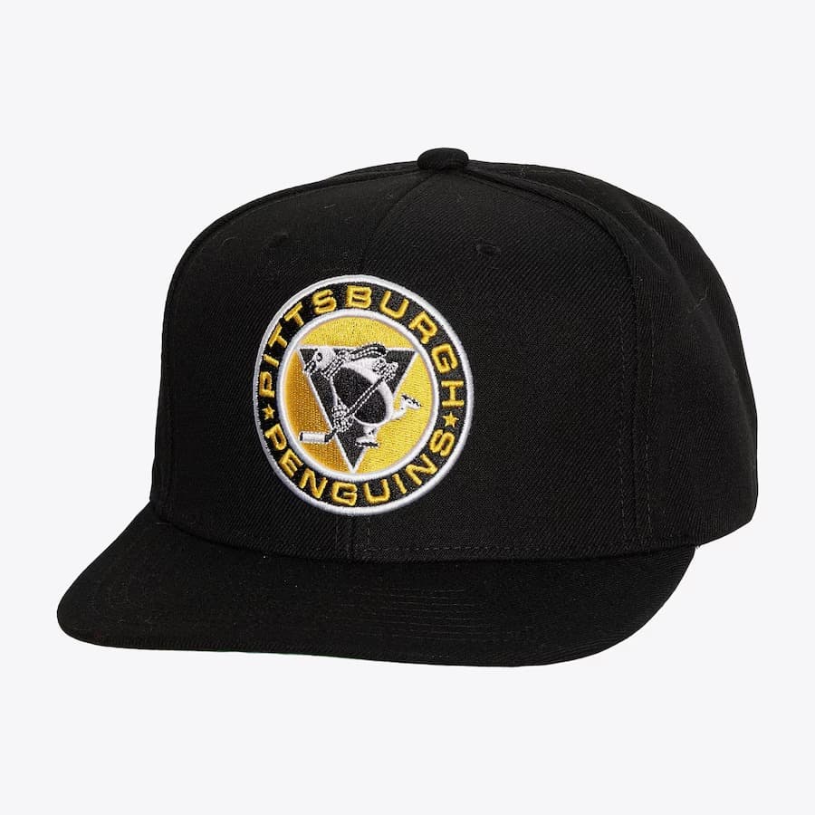 Бейсболка Mitchell & Ness Black Pittsburgh Penguins Alternate Flip Snapback Hat