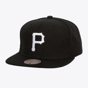 Mitchell-Ness-Black-White-Pittsburgh-Pirates-Evergreen-OG-Snapback-Hat-300x300