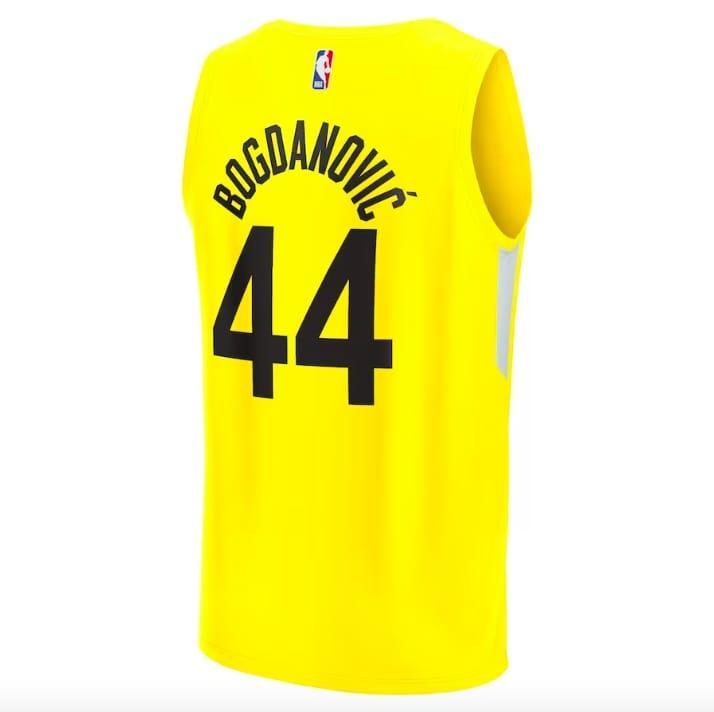 2022-23-Utah-Jazz-44-Bojan-Bogdanovic-Fast-Break-Icon-Yellow-Jersey-2