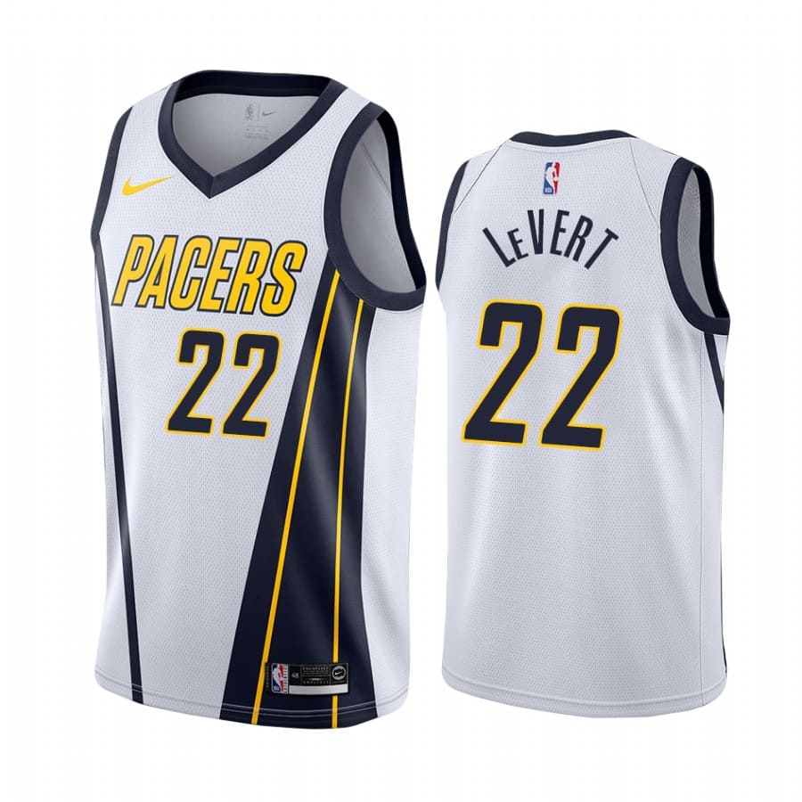 Баскетбольная джерси 2020-21 Indiana Pacers #22 Caris LeVert Earned Edition White Swingman Jersey