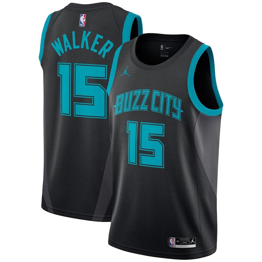 Баскетбольная джерси 2018-19 Kemba Walker Hornets #15 City Black