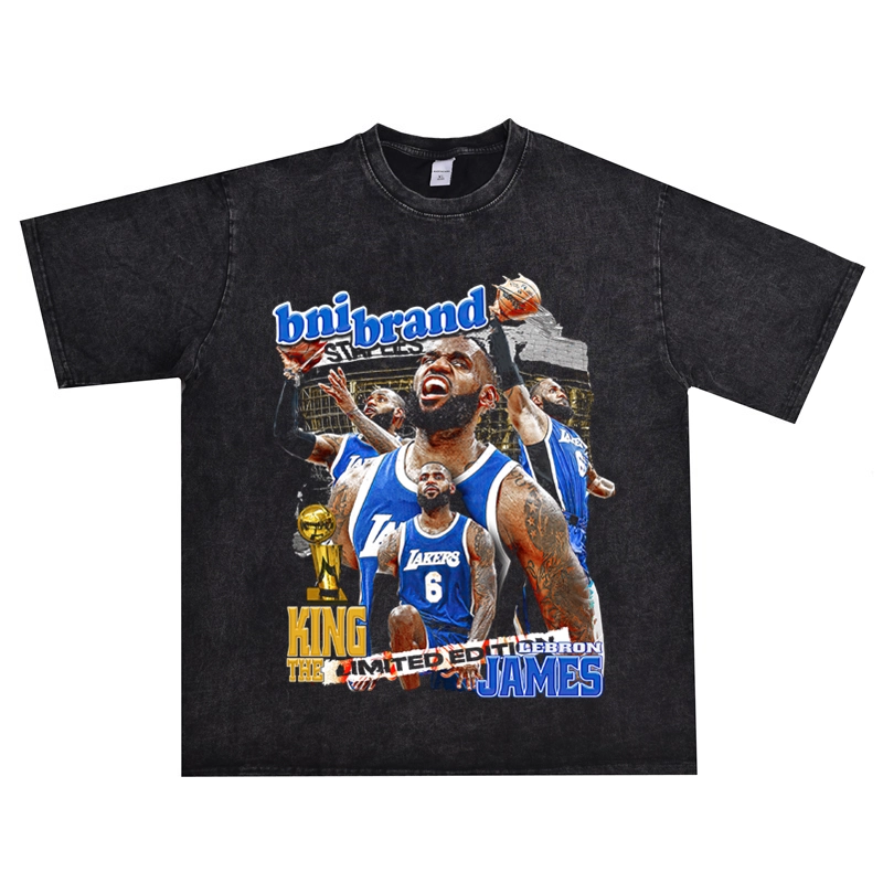 Футболка Vintage Washed LeBron James Basketball T-Shirt