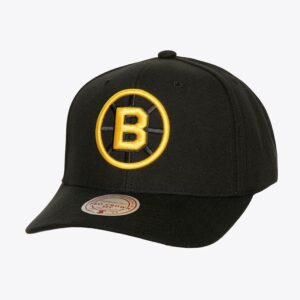 Mitchell-Ness-Black-Boston-Bruins-Icon-Grail-Pro-Vintage-Snapback-Hat-300x300