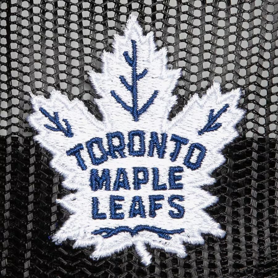 Бейсболка Mitchell & Ness Black Toronto Maple Leafs Script Trucker Adjustable Hat