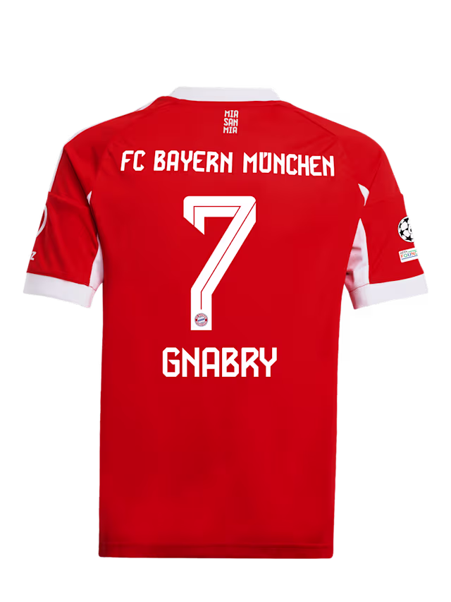 Детское футбольное джерси FC Bayern Munich Home Jersey 25-26 GNABRY 7