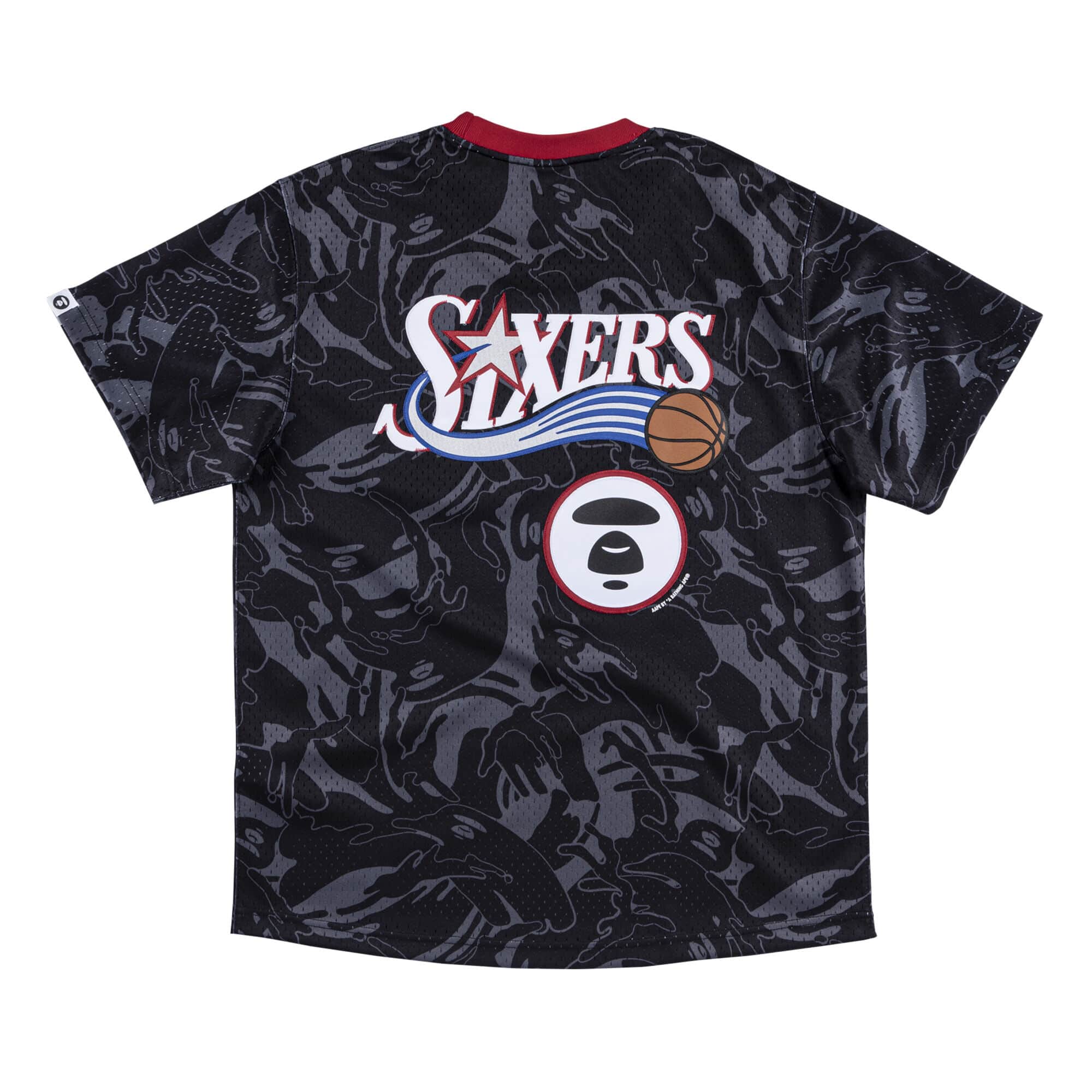 Футболка Aape x Mitchell & Ness Philadelphia 76ers BP Jersey Black