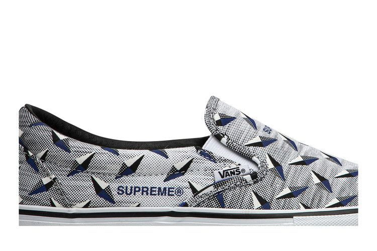 Кроссовки Vans Supreme x Classic Slip-On Pro 'Diamond Plate White'