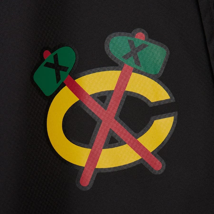 Куртка на пуговицах Mitchell & Ness Black Chicago Blackhawks Full-Snap Coaches Jacket