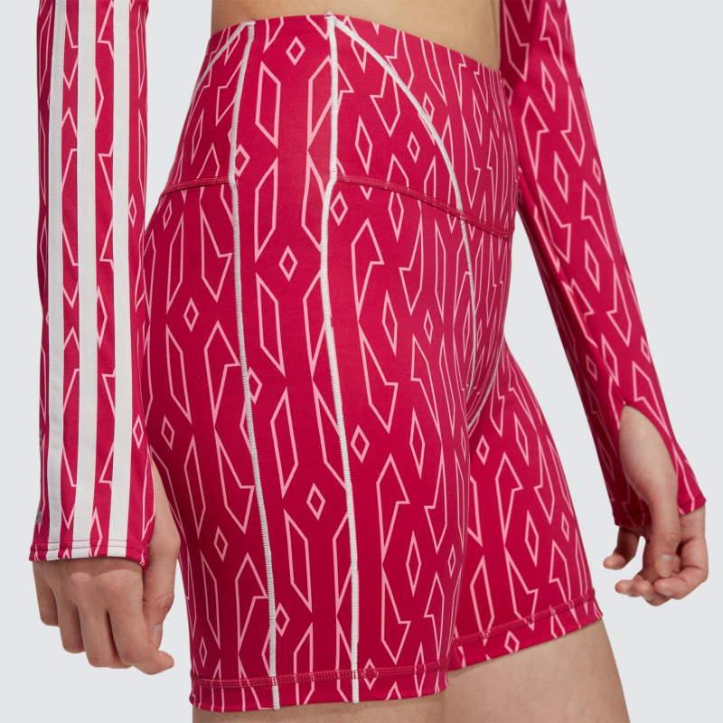 Короткие тайтсы adidas Ivy Park Monogram Short Tights Bold Pink