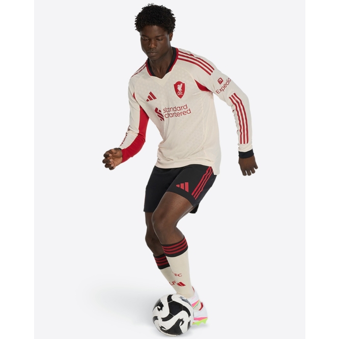 Футбольный лонгслив Liverpool FC adidas Mens 25/26 Authentic Away Long Sleeve Jersey
