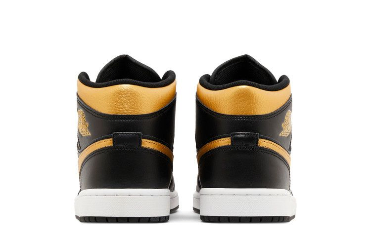 Кроссовки Air Jordan 1 Mid 'Black Metallic Gold'