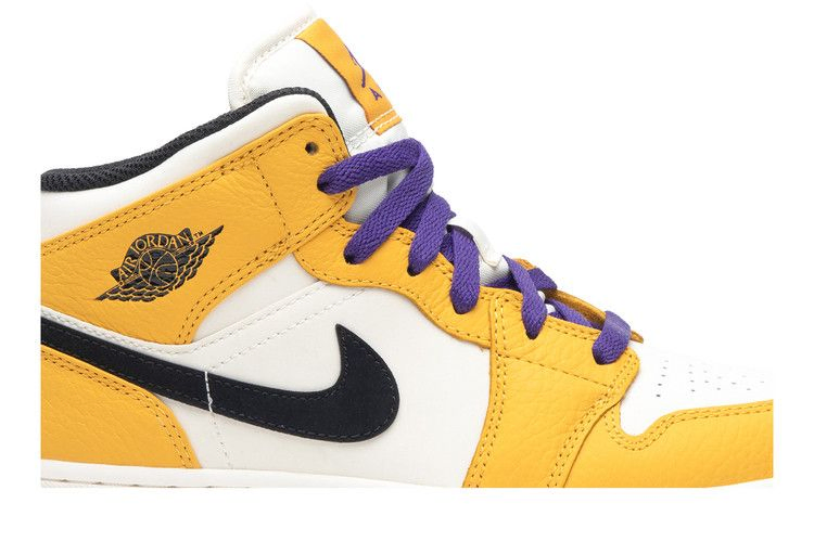 Кроссовки Air Jordan 1 Mid GS 'Lakers'
