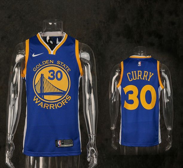 Баскетбольная джерси 2017-18 Stephen Curry Warriors #30 Icon Royal